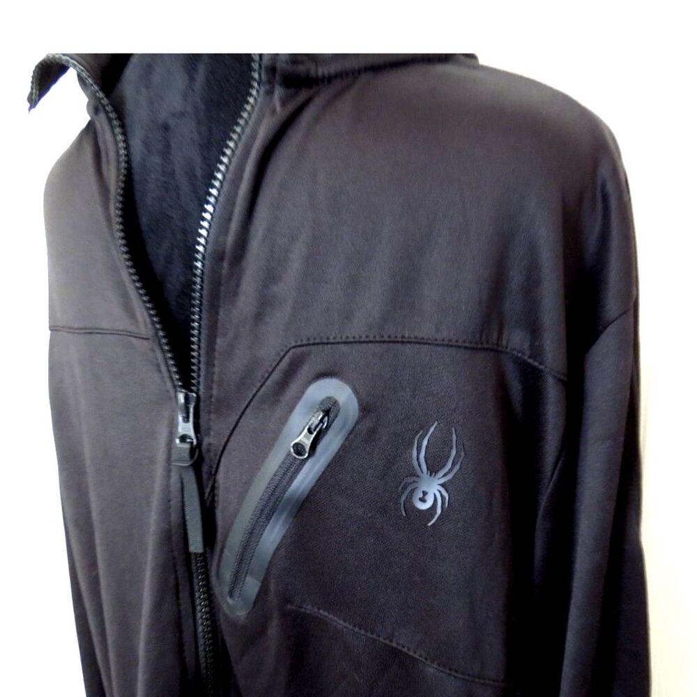 Spyder Men's Active Performance Full Zip Jacket ProW=B  black XL EUC